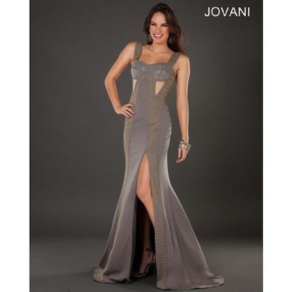 JOVANI Studded Gorgeous Evening Dress Size 8 - Picture 1 of 14